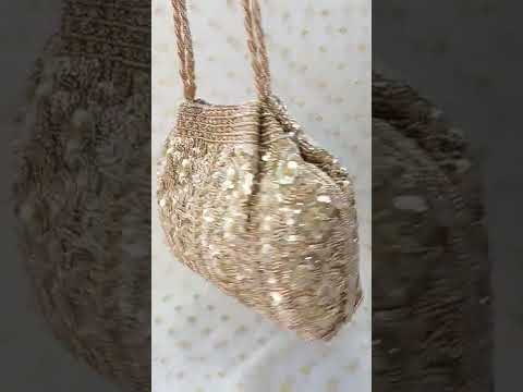 Beaded Brown and golden Embroidered Fashion Clutch Bags BR 25, For