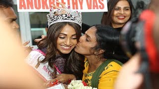 Miss India 2018 Anukreethy Vas Homecoming video