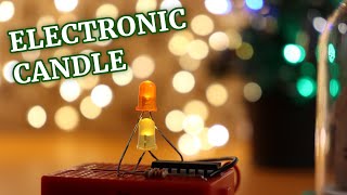 Electronic candle with PWM and flicker effect