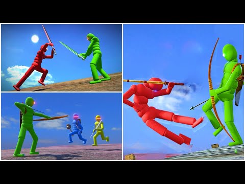 Ragdolls Fight with LIGHTSABERS - Overgrowth Mods Gameplay #4