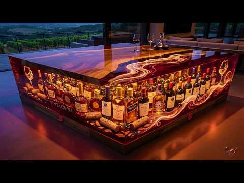 The Process of Turning Discarded Wood into a Bar Counter and Rare Wine Rack (HANDMADE).