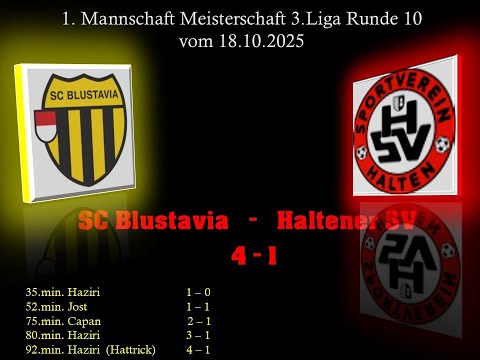 1.Mannschaft Meisterschaft 3.Liga SC Blustavia  -  HSV Halten