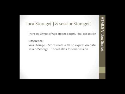 HTML5 Programming Course From Scratch - Chapter 24 – WebStorage Part1