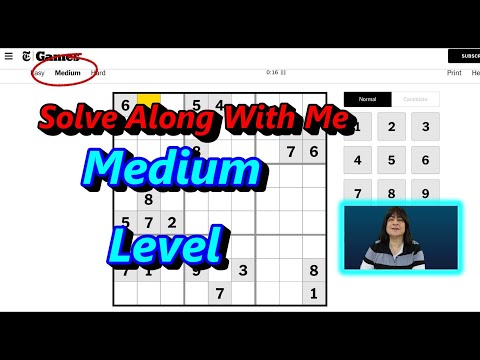 How to Solve a Medium Level Sudoku from the New York Times