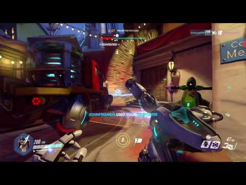 Overwatch Launch MP gameplay pt33 - Charge Shots of DOOOM!