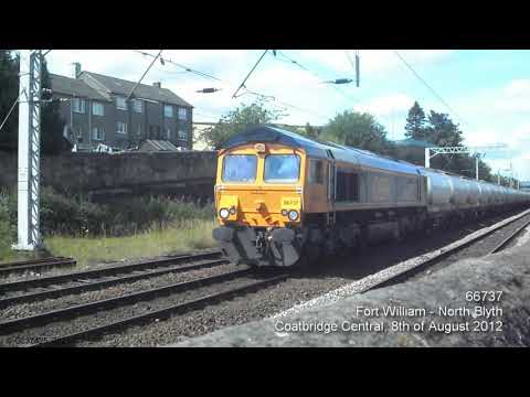 GBRf, DB & Freightliner Class 66's at Coatbridge Central: 08/08/12