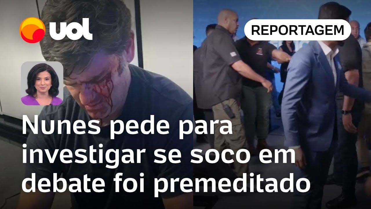 Nunes pede para investigar se soco em debate do Flow foi premeditado por equipe de Marçal | Landim