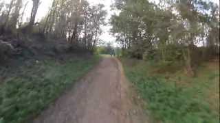 preview picture of video 'descente de la foret de mions en vélo avec go pro hd hero 2'