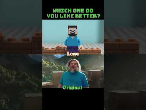 Original vs Lego (I….am Steve) #lego #stopmotion #minecraft