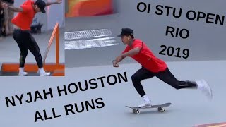 Nyjah Houston at OI STU Open Rio 2019 (All Runs)