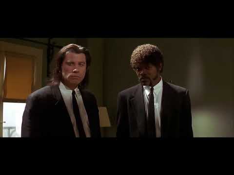 Allstate Pulp Fiction starring John Travolta and Samuel L. Jackson