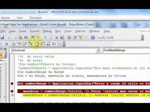 Lesson 29.2 Input Box Taking a Range