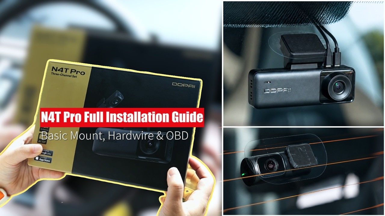 DDPAI N4T Pro Full Installation Guide | Basic Mount, Hardwire & OBD