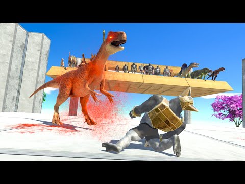 1v1 PRIMATES Vs ALL DINOSAURS ARBS Animal Revolt Battle Simulator