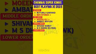IPL 2023 - Best Playing 11 for CSK - CHENNAI SUPER KINGS - #shorts