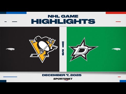 NHL Highlights | Penguins vs. Stars - December 7, 2025