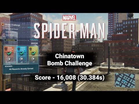 Chinatown Bomb Challenge Score - 16,087 | Spider-man (PS4)