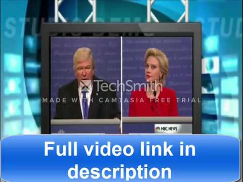 Alec Baldwin Helps SNL Re Create Trump Hillary Debate Pretty Much Exactly