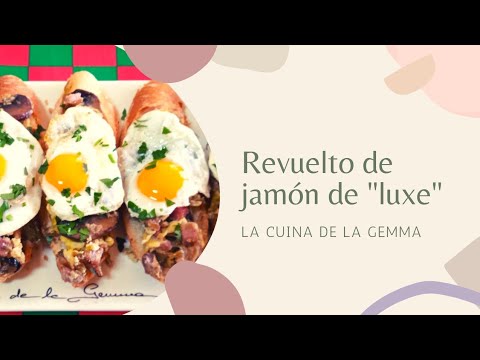 TAPA DE REVUELTO DE JAMON CON AJOS TIERNOS Y ESPARRAGOS ...👍🤩 tremendamente exquisito!!!!👏👏👏👏👏💋💋