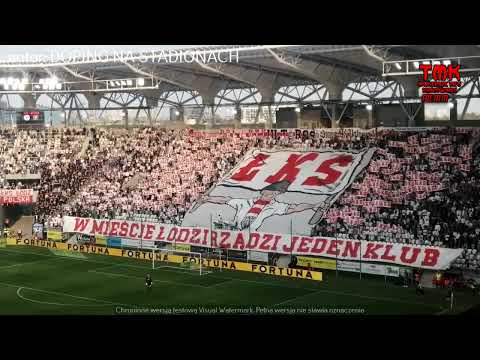 "ŁKS - W MIEŚCIE ŁODZI RZĄDZI JEDEN KLUB" -ŁKS Łódź pierwsza oprawa w meczu z Widzewem Łódź 03/05/22