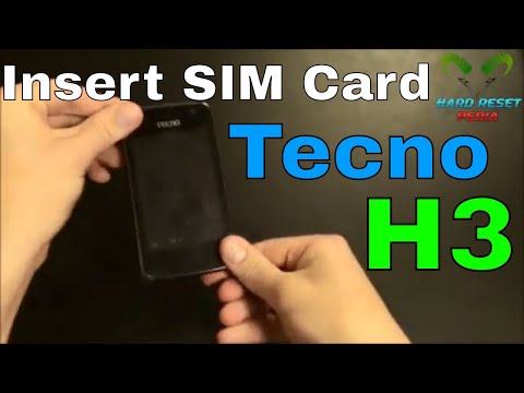 Tecno H3 Insert The SIM Card