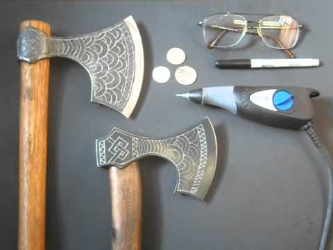 How to engrave a Viking Axe. Cold Steel ~ Cool Mods