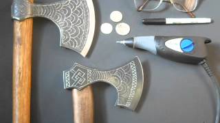 How to engrave a Viking Axe. Cold Steel ~ Cool Mods