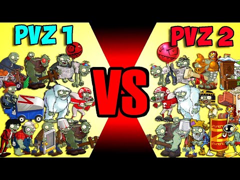 All Zombies PVZ 1 vs PVZ 2 - Who Will Win? - Pvz 2 Team Zombie Vs Zombie