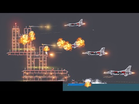 F-16 / Warships / Helicopters ATTACKS in People Playground