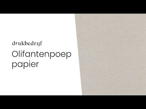  Olifantenpoep papier