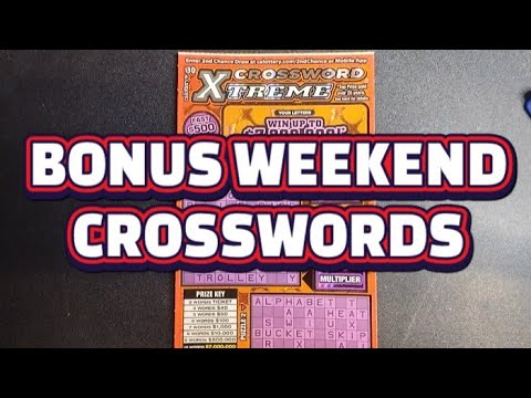 Here's a Bonus Weekend Crosswords session with Xtreme Crossword from CA Lottery!