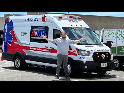 I Drive A Fully Electric Ambulance! Lightning eMotors Transit 3500 Built To Save Lives