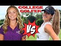 6 Hole Stroke Play Match! College Golfers | Sabrina Andolpho