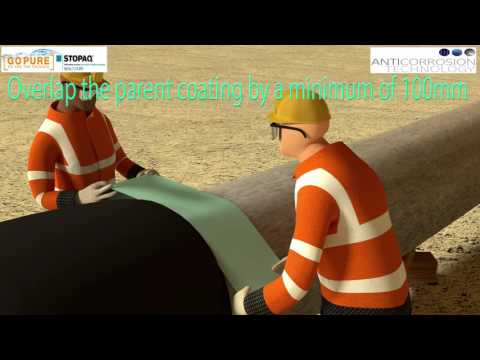 STOPAQ® Wrappingband + PVC Outerwrap application (animated)