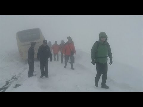 18 Tourists Trapped in Snow Capped Mountain Rescued