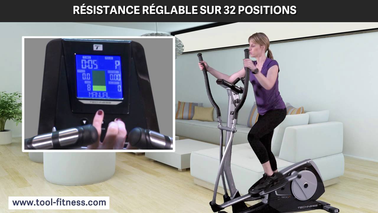 Techness SE 800 MP3 - Vélo Elliptique Ergomètre - Tool Fitness