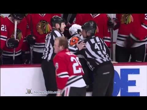 Scott Hartnell vs Bryan Bickell Jan 23, 2011
