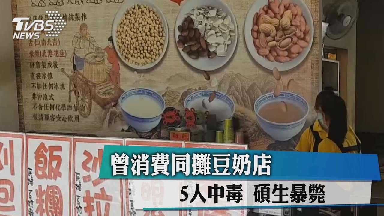 曾消費同攤豆奶店5人中毒 碩生暴斃