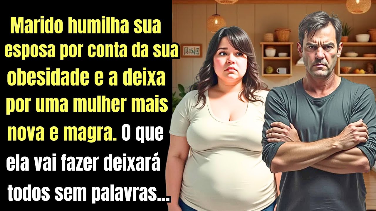 Marido humilha sua esposa por conta da sua obesidade e a deixa por uma mulher mais nova e magra...