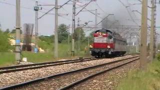 preview picture of video 'SU42-509 + EN57 mijają p.odg. Adampol jako pociąg regio 1117'