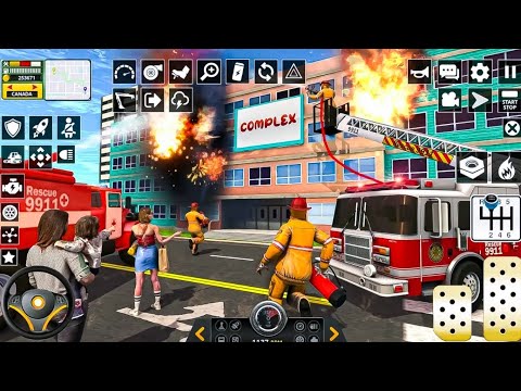 City Fire Fighter Simulator 3D - Fire Truck Rescues Driver - Android Gameplay