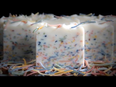 Confetti Soap Making using Soap Scraps