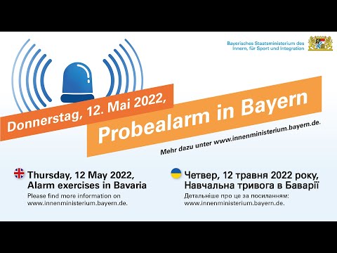 Probealarm in Bayern am Donnerstag, 12. Mai 2022