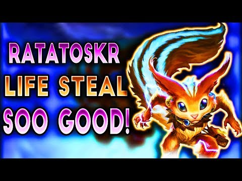 SMITE RATATOSKR LIFE STEAL BUILD! KEEPING GETTING HEALTH BACK! VERY GOOD