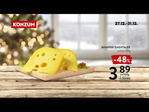 Konzum svježa novogodišnja ponuda 27.12. - 31.12.