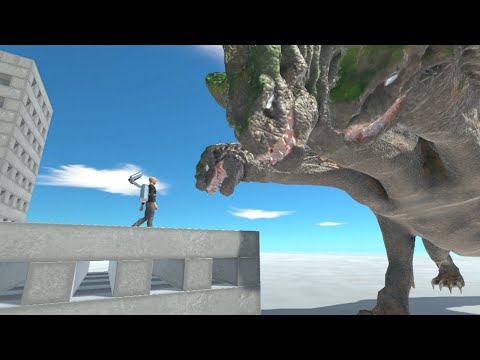 Missile on Wobbly Building vs Titans from ALL UNITS Animal Revolt Battle Simulator