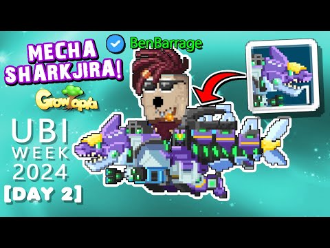 MECHA SHARKJIRA!!! (UbiWeek 2024) | Growtopia x Hungry Shark World! [Day 2]