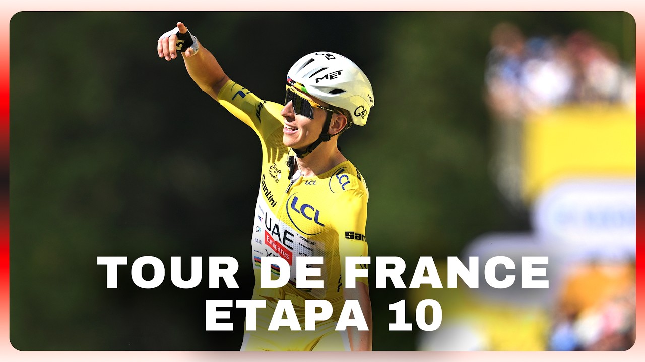 EUFÓRICO FESTEJO DE POGACAR TRAS QUEDARSE CON LA ETAPA 10 DEL TOUR DE FRANCE 2026 | RESUMEN