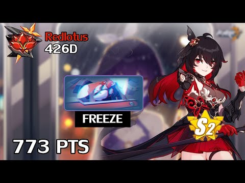 [SEA HI3] Seele Starchasmnyx S2 Abyss Redlotus 426D ( 773 pts) ( Freeze ) Ely elf 3* Hephaestus Boss