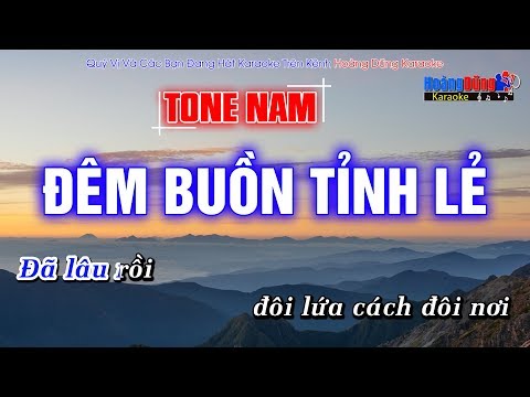 Đêm Buồn Tỉnh Lẻ Karaoke Nhạc Sống Rumba | Tone Nam | Hoàng Dũng Karaoke